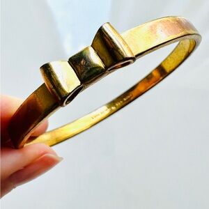 3/$30 FUC Kate Spade Take a Bow Gold Bangle Bracelet With Gold Bow